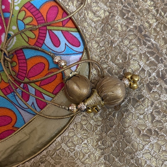 Radiant Yellow and Gold A-Line Lehenga - Picture 11 of 12